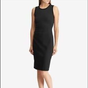 NWT Ralph Lauren velvet trim grey dress